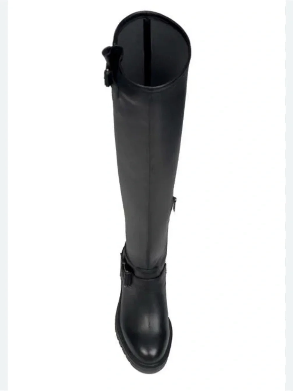 Vince Camuto Abrila Knee-High Black Leather Lug Sole Tall Boots Size 6.5 NEW - Picture 3 of 11
